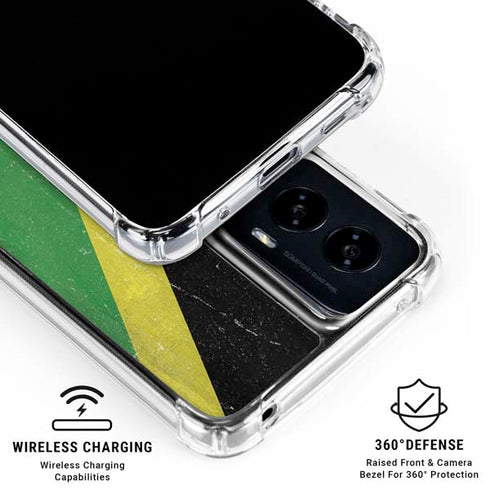 Jamaica Flag Distressed Moto G Power 5G (2024) Clear Case